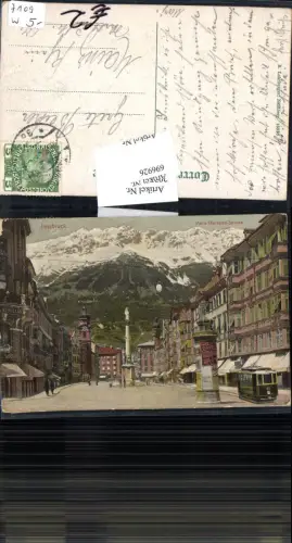 696926 Innsbruck Maria Theresienstraße Litfasssäule Straßenbahn