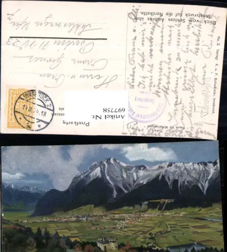 697758 Künstler Ansichtskarte Innsbruck Amras Ambras