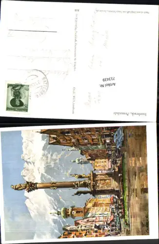 713439 Künstler AK Franz Schwetz Innsbruck Stadt Maria Theresienstraße Annasäule