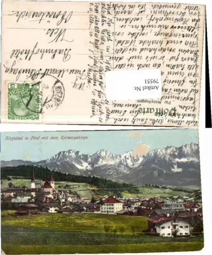79551,Kitzbühel m. Kaisergebirge 1909 COLOR