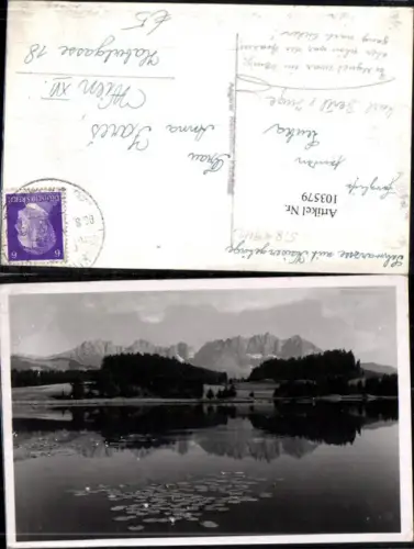103579,Foto AK Schwarzsee mit Kaisergebirge bei Kitzbühel