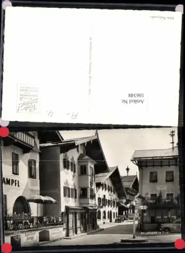 106348,St Johann in Tirol Gasthaus Oldtimer Strassendetail