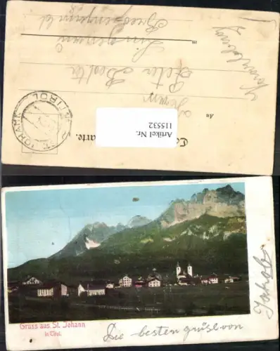 115532,Gruss aus St Johann in Tirol Litho 1900