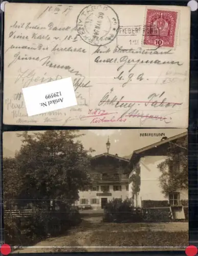 129599,FotoAK Fieberbrunn Gasthaus zum Auwirth Seltene AK 1902