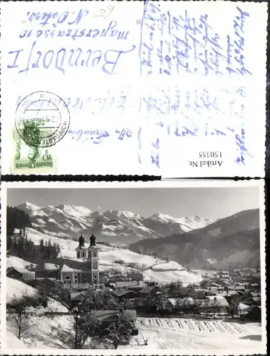 150355,Foto Ak Hopfgarten i. Tirol geg. Wilden Kaiser Winteransicht