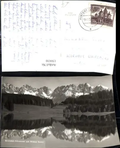 150430,Foto Ak Kitzbühel Schwarzsee m. Wildem Kaiser