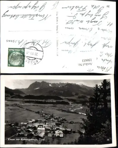 150453,Foto Ak Kössen m. Kaisergebirge Totale