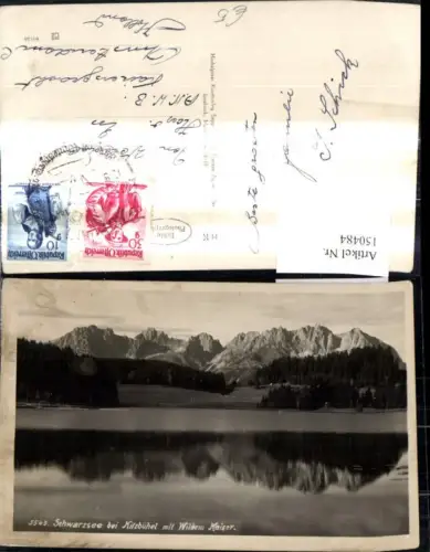 150484,Foto Ak Schwarzsee b. Kitzbühel m. Wildem Kaiser