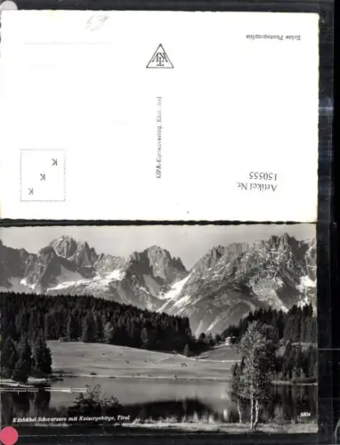 150555,Foto Ak Kitzbühel Schwarzsee m. Kaisergebirge