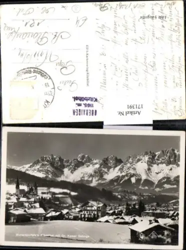 171391,Kitzbühel Wintersportplatz m. Gr. Kaiser Gebirge Winter Totale