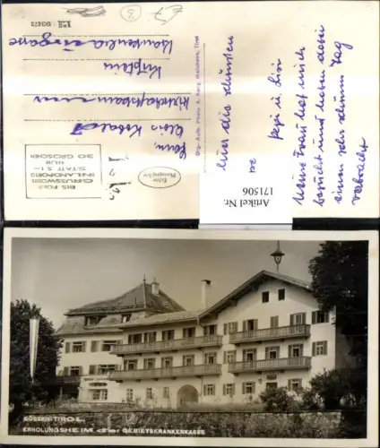 171506,Kössen Erholungsheim d. Gebietskrankenkassen