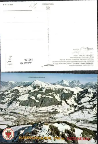 197126,Kitzbühel Hahnenkamm i. Winter Luftbild pub Alpina Druck