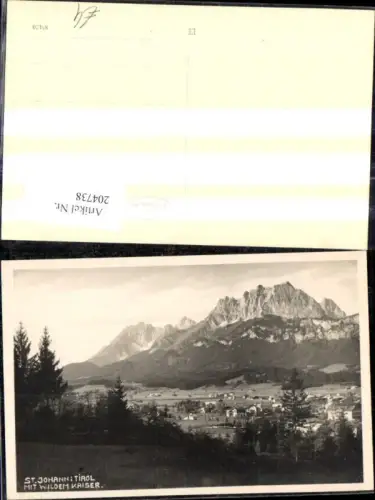 204738,St. Johann i. Tirol Teilansicht m. Wildem Kaiser