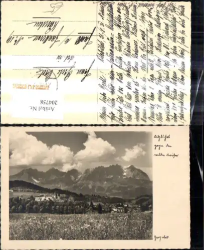204758,Kitzbühel Teilansicht geg. d. Wilden Kaiser