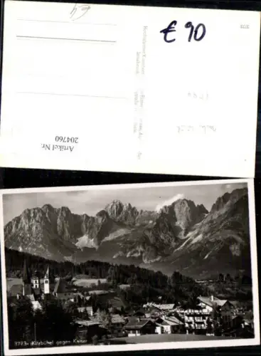 204760,Kitzbühel Teilansicht geg. Wilden Kaiser Kirche