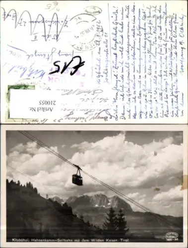 210055,Kitzbühel Hahnenkamm-Seilbahn m. d. Wilden Kaiser Bergbahn Seilbahn Gondel