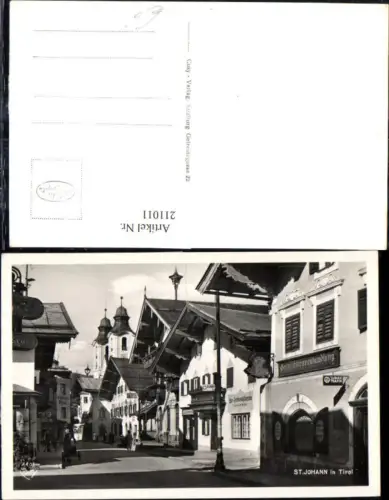 211011,St Johann i. Tirol Strassenansicht Gasthof z. Bären Apotheke