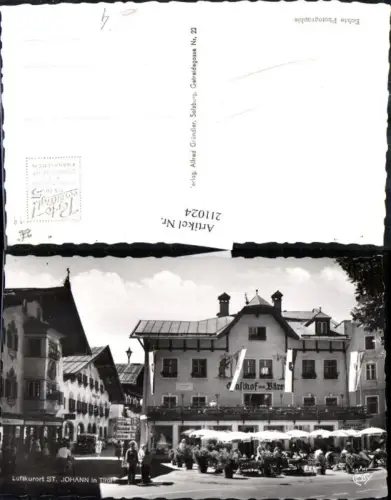 211024,Foto Ak St Johann i. Tirol Ansicht m. Gasthof z. Bären Personen