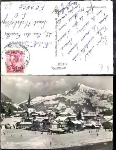 211035,Kirchberg geg. Kitzbühler Horn Winteransicht