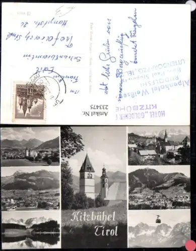 233475,Kitzbühel Totale Kirche Seilbahn See Mehrbildkarte