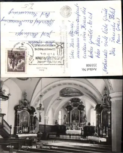 233508,Pfarrkirche St. Jakob in Haus Kirche Innenansicht