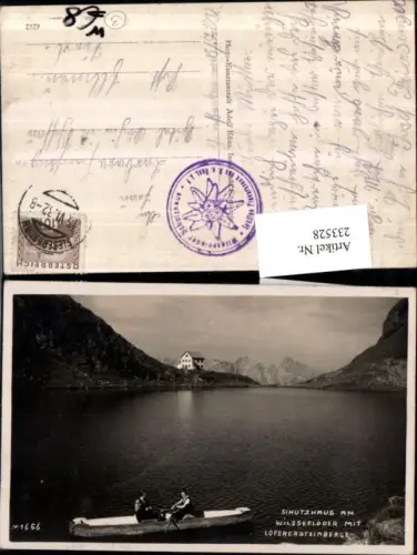 233528,Schutzhaus am Wildseeloder m. Loferer Steinberge b. Fieberbrunn Ruderboot