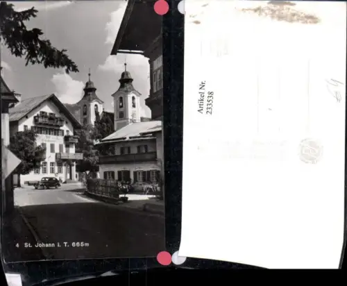 233538,St. Johann in Tirol Straßenansicht Post u. Telegraphenamt Kirchentürme
