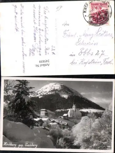 245859,Kirchberg Teilansicht geg. Gaisberg Winterbild