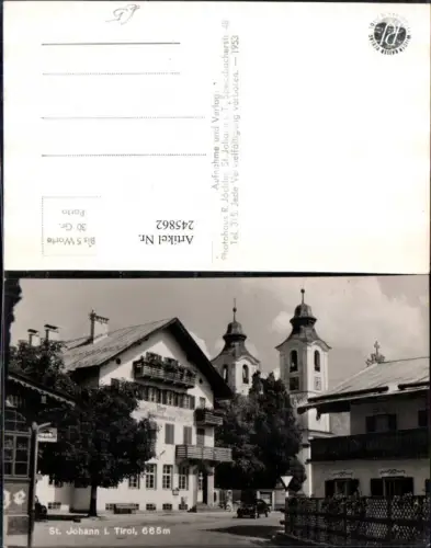 245862,St. Johann in Tirol Post u. Telegraphenamt Kirchentürme