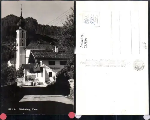 245889,Waidring in Tirol Straßenansicht Cafe Schneidermann u. Kirche