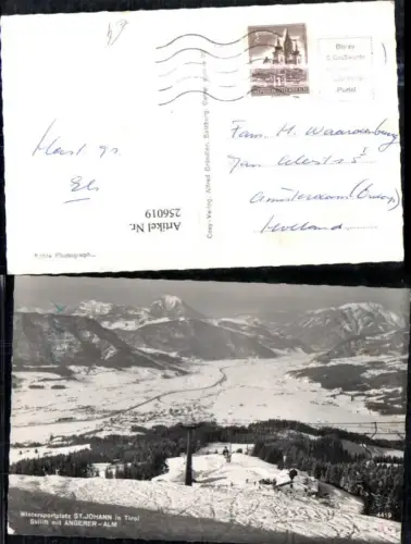 256019,St. Johann in Tirol Totale Skilift Sessellift m. Angerer-Alm Winterbild