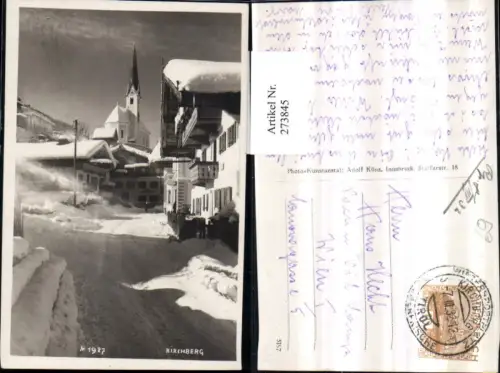 273845,Kirchberg in Tirol Straßenansicht Kirche Winterbild