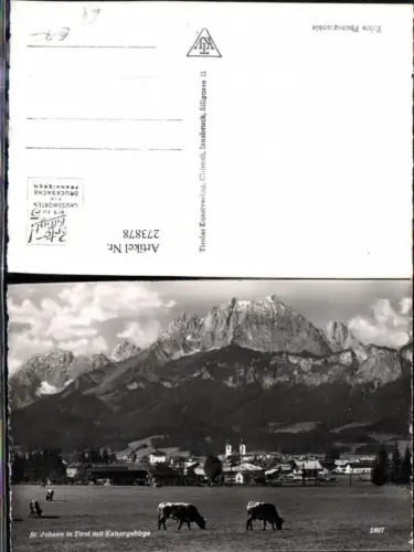 273878,St. Johann in Tirol Totale m. Kaisergebirge Bergkulisse