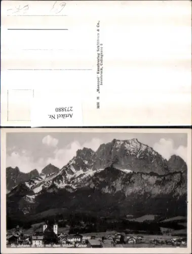 273880,St. Johann in Tirol Totale m. d. Wilden Kaiser Bergkulisse