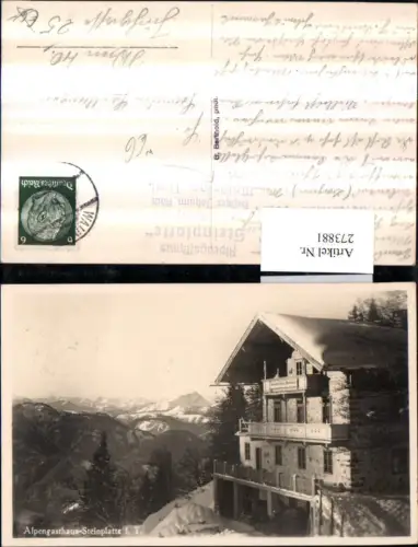 273881,Alpengasthaus Steinplatte in Tirol b. Waidring Bergkulisse