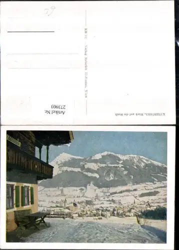 273903,Kitzbühel Totale Blick auf d. Stadt Bergkulisse Winterbild
