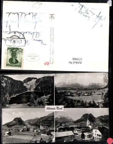 273908,Kössen in Tirol Totale See Bergkulisse Mehrbildkarte