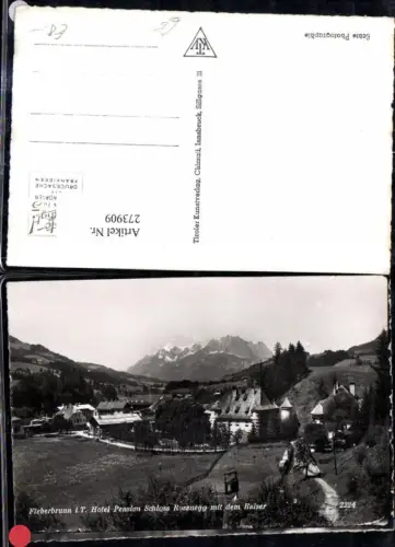 273909,Fieberbrunn in Tirol Hotel Pension Schloss Rosenegg m. d. Kaiser Bergkulisse
