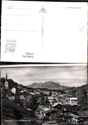 273920,Fieberbrunn in Tirol Totale m. Kaisergebirge Bergkulisse