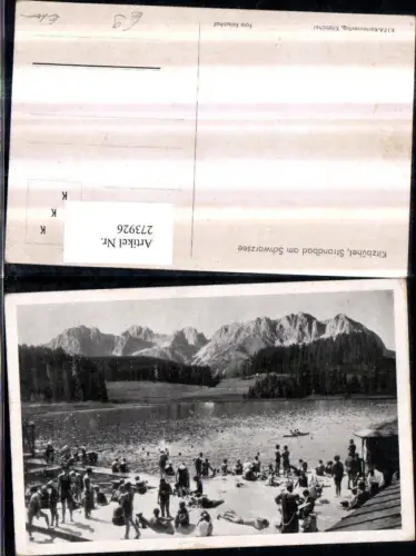 273926,Kitzbühel Strandbad am Schwarzsee Strandleben Bergkulisse