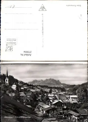 273934,Fieberbrunn in Tirol Totale m. Kaisergebirge Bergkulisse