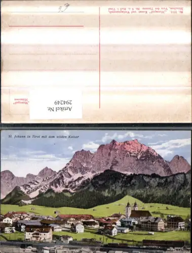 294249,St. Johann in Tirol Totale m. d. Wilden Kaiser Bergkulisse