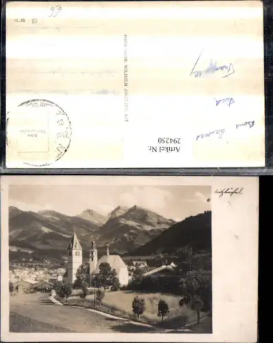 294250,Kitzbühel Teilansicht Kirche Bergkulisse