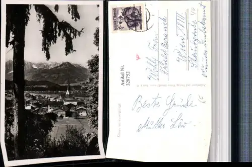 328752,Kössen Totale m. Kaisergebirge Bergkulisse