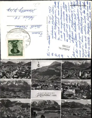 372380,Kitzbühel Totale Seilbahn Bergkulissen Mehrbildkarte