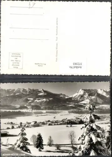 372383,Kössen Teilansicht Bergkulisse Winterbild