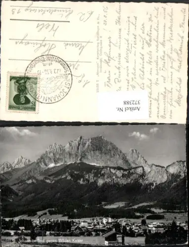 372388,St. Johann in Tirol Totale geg. Wilden Kaiser Bergkulisse