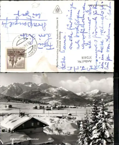 372418,Hochfilzen Totale geg. Wildseeloder Bergkulisse Winterbild