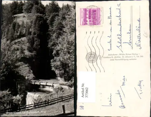 373062,Daxerklamm Klamm b. Erpfendorf Wasserfall Brücke