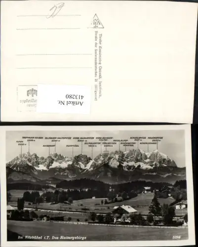 413280,Landschaft b. Kitzbühel m. Kaisergebirge Bergkulisse